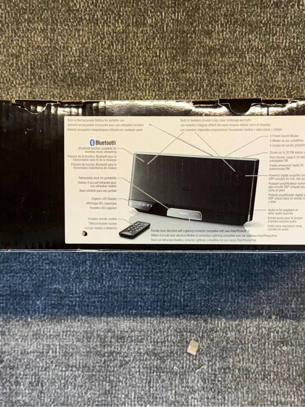 Sony Bluetooth Speaker Dock in Black